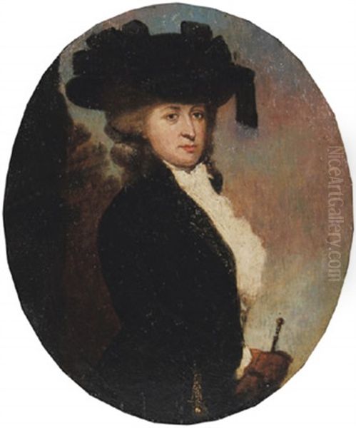 Bildnis Einer Lady Im Reitkostum Oil Painting by Sir John Hoppner