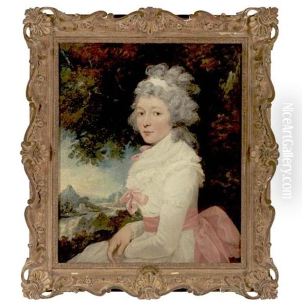 Portrait Of A Lady Oil Painting by Sir John Hoppner