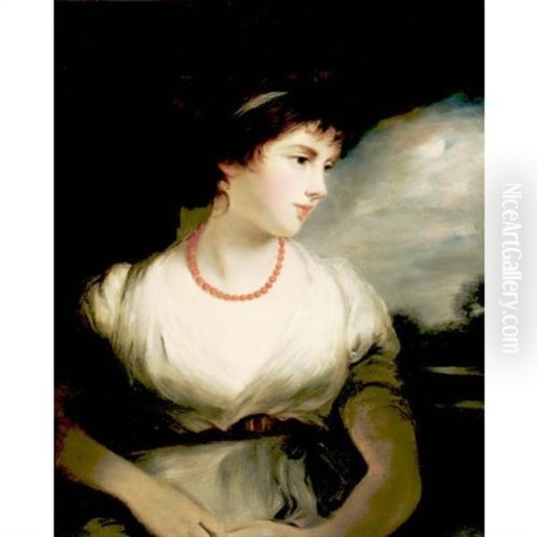 Portrait Of The Countess Of Oxford Oil Painting by Sir John Hoppner