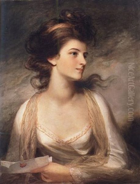 Portrait Of A Lady As Evelina Oil Painting by Sir John Hoppner