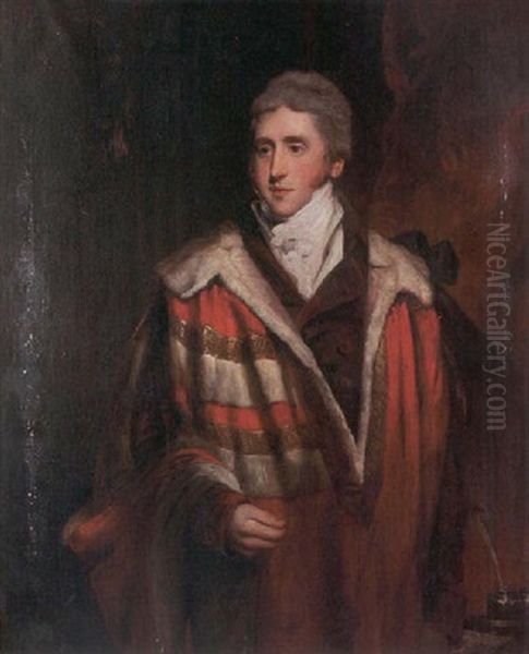 Portrait Of William, Second Lord Bagot, In Peer's Robes Oil Painting by Sir John Hoppner