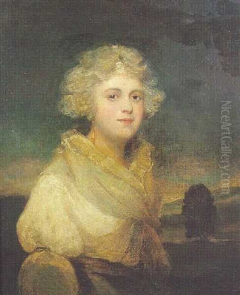 Portrait De Femme Dans Un Paysage Oil Painting by Sir John Hoppner