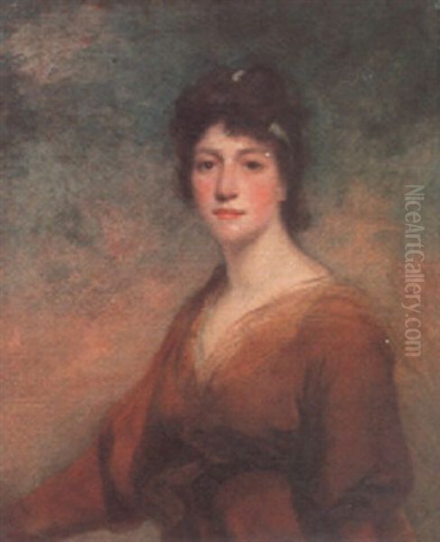 Portrait Of The Hon. Mrs. Augustus Phipps Oil Painting by Sir John Hoppner