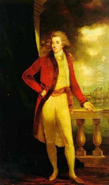 Portrait Of Captain George Porter, Later 6th Baron De Hochepied Oil Painting by Sir John Hoppner