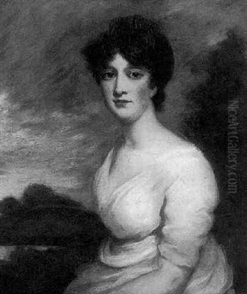 Portrait Of Miss Maxtone Graham Oil Painting by Sir John Hoppner