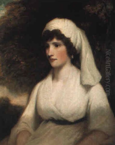 Portrait Of The Hon. Mary Rycroft Oil Painting by Sir John Hoppner