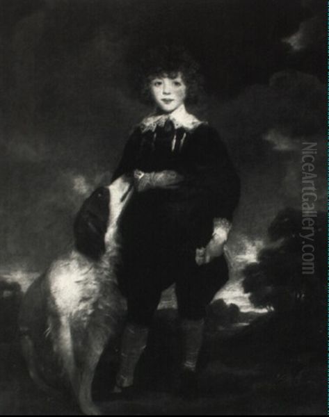 Portrait Of Hon. Leicester Fitzgerald Charles Stanhope, As A Child Oil Painting by Sir John Hoppner