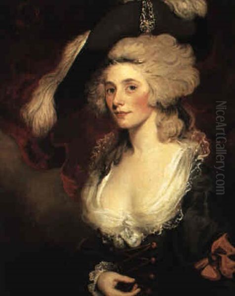 Portrait Of Mrs. Mary Robinson As 'perdita' Oil Painting by Sir John Hoppner