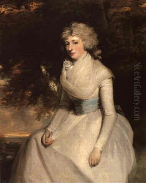 Portrait Of Miss Cecilia Temple Oil Painting by Sir John Hoppner