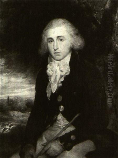 Portrait Of Sir Henry Goodricke Bart Oil Painting by Sir John Hoppner