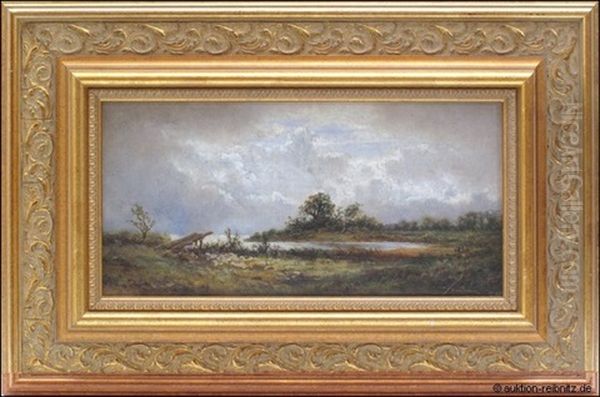 Landschaft Mit Seeufer Oil Painting by Franz Horadam