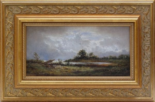 Landschaft Mit Seeufer Oil Painting by Franz Horadam