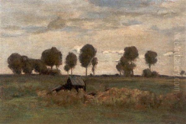 Sommerliche Weidelandschaft Oil Painting by Franz Horadam