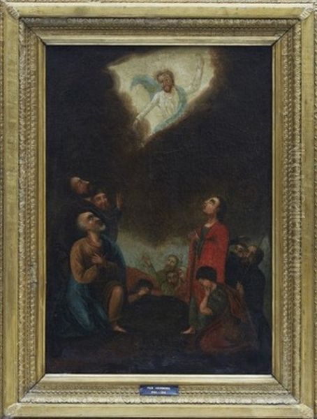 Skiss Till Altartavla, Tronande Jesus Oil Painting by Pehr Hoerberg