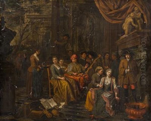 Festival Oil Painting by Jan Josef Horemans the Elder