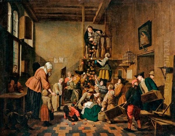 Mikulasunnep Oil Painting by Jan Josef Horemans the Elder