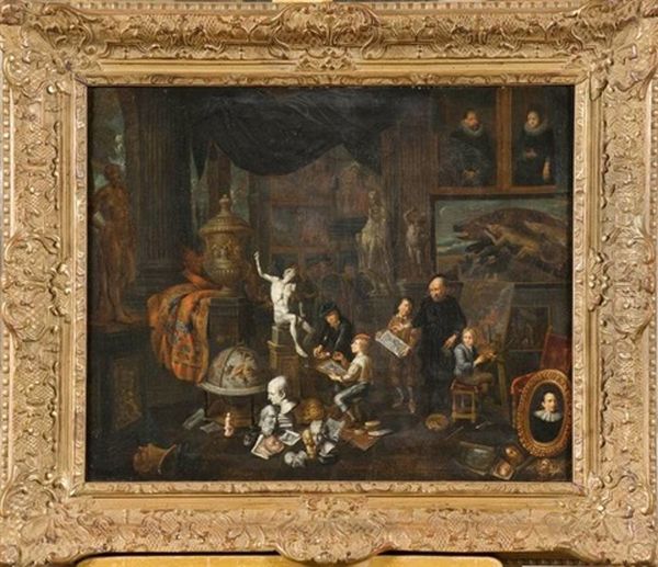 Visite Dans Le Cabinet De L'amateur Oil Painting by Jan Josef Horemans the Elder