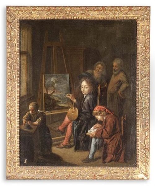 Le Jeune Peintre De Paysages Oil Painting by Jan Josef Horemans the Elder