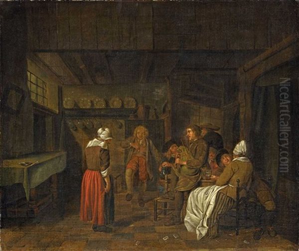 Wirtshausszene Oil Painting by Jan Josef Horemans the Elder