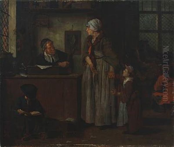 At The Notary Oil Painting by Jan Josef Horemans the Elder