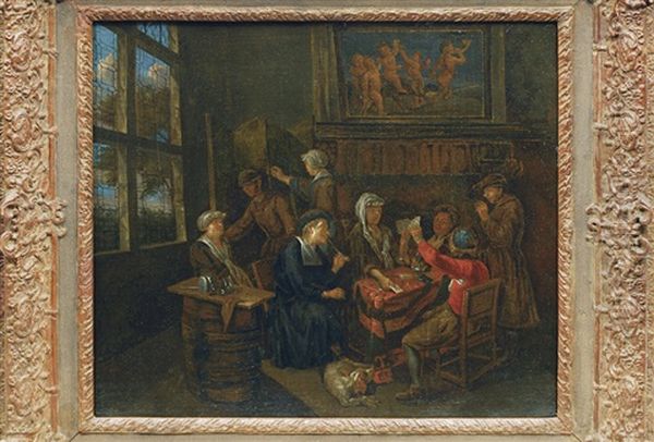 Card Game Oil Painting by Jan Josef Horemans the Elder