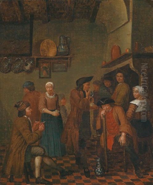 Wirtshausszene Oil Painting by Jan Josef Horemans the Elder