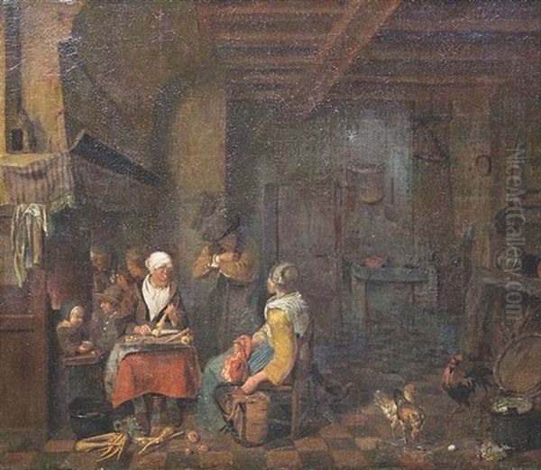 Kucheninterieur Oil Painting by Jan Josef Horemans the Elder