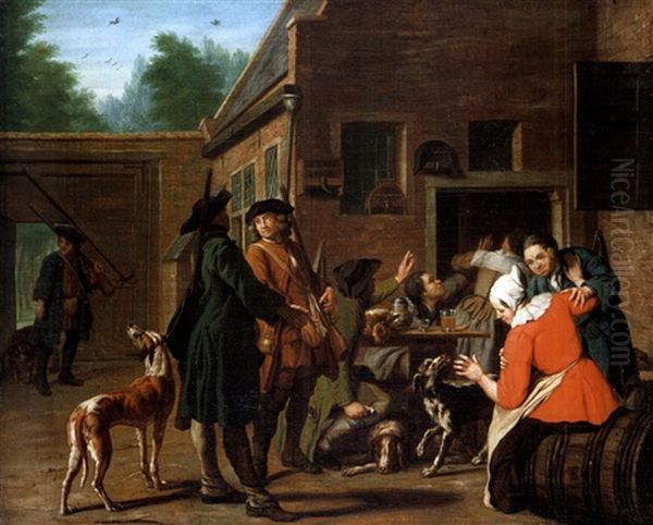 Die Ruckkehr Von Der Jagd Oil Painting by Jan Josef Horemans the Elder