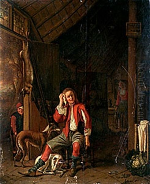 Efter Jakten Oil Painting by Jan Josef Horemans the Elder