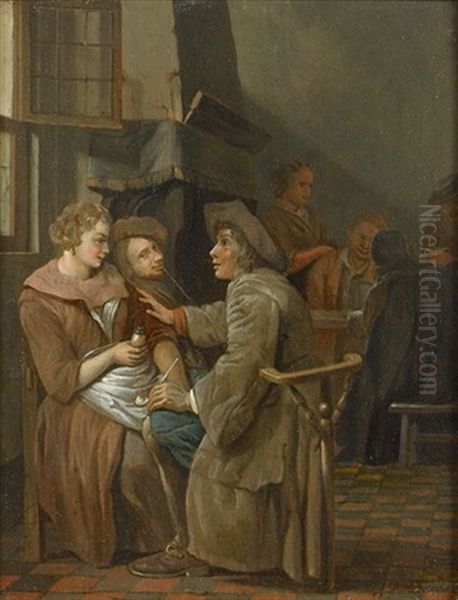 Schenkeninterieur Oil Painting by Jan Josef Horemans the Elder