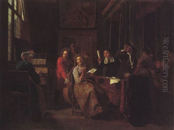 The Concert Oil Painting by Jan Josef Horemans the Elder