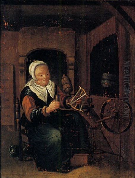 Old Lady Oil Painting by Jan Josef Horemans the Elder