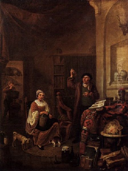 A Visit To The Doctor Oil Painting by Jan Josef Horemans the Elder