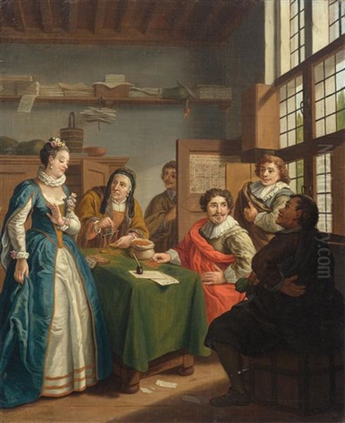 The Money Lender Oil Painting by Jan Josef Horemans the Younger