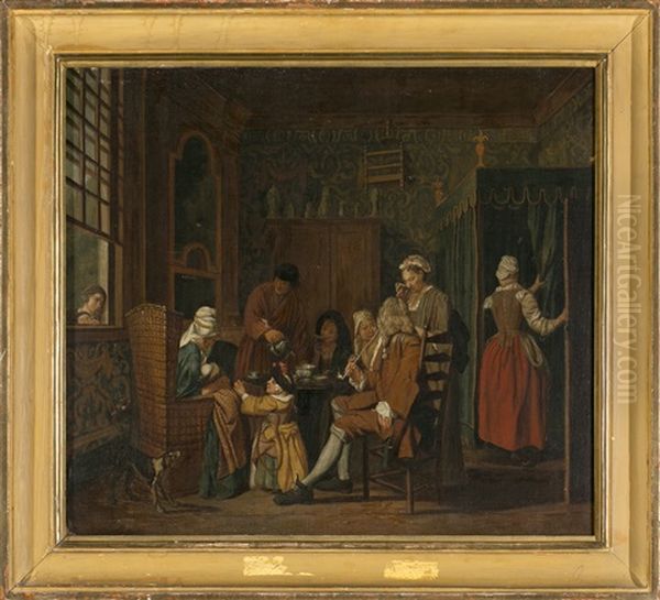 Interior Oil Painting by Jan Josef Horemans the Younger