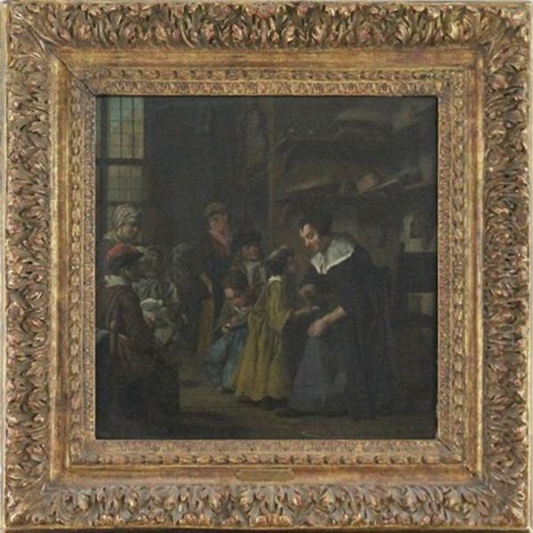 Dans La Salle De Classe Avec La Maitresse Oil Painting by Jan Josef Horemans the Younger