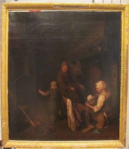 La Serenite Familiale Oil Painting by Jan Josef Horemans the Younger