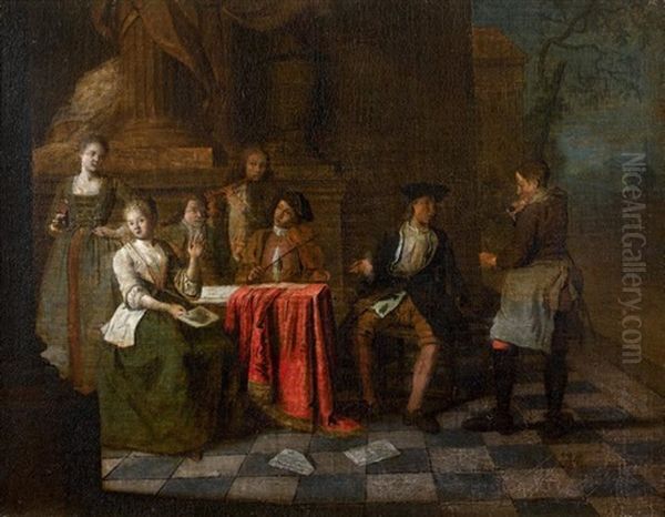 Le Concert Impromptu Oil Painting by Jan Josef Horemans the Younger