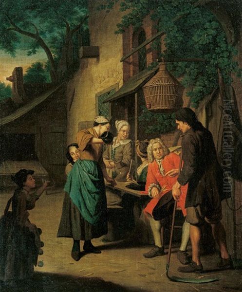 Die Ahrenprobe Oil Painting by Jan Josef Horemans the Younger