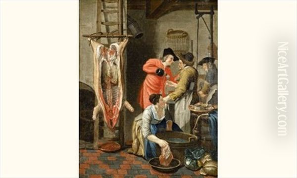 Carcasse De Porc Oil Painting by Jan Josef Horemans the Younger