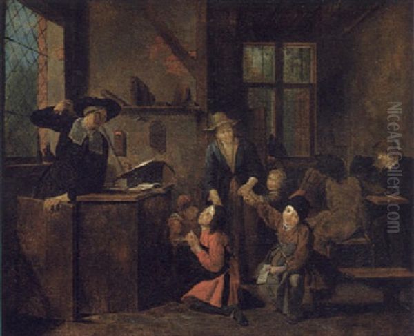 Im Schulzimmer Oil Painting by Jan Josef Horemans the Younger