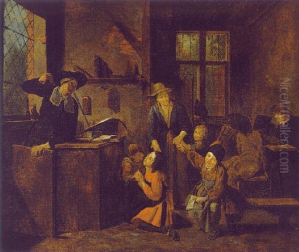 Im Schulzimmer Oil Painting by Jan Josef Horemans the Younger