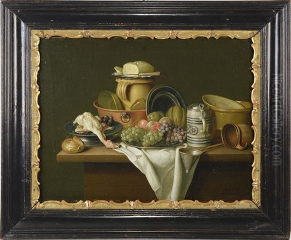 Kitchen Still Life Oil Painting by Pieter Jacob Horemans