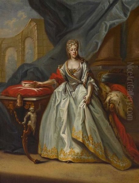 Markgrafin Maria Anna Josepha Auguste Von Baden-baden, Prinzessin Von Bayern Oil Painting by Pieter Jacob Horemans