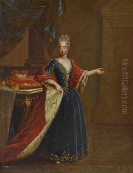 Kurfurstin Maria Antonia Von Bayern, Erzherzogin Von Osterreich Oil Painting by Pieter Jacob Horemans