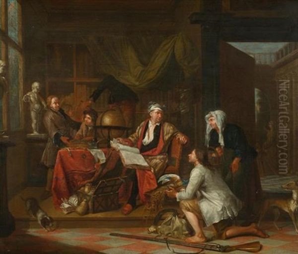 Die Ubergabe Der Pacht Oil Painting by Pieter Jacob Horemans