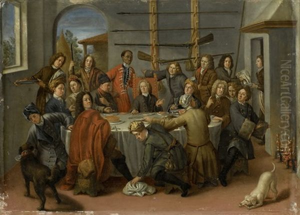 Mahl Einer Vornehmen Gesellschaft by Pieter Jacob Horemans