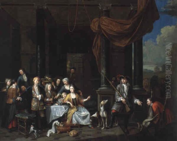 Le Retour De La Chasse Oil Painting by Pieter Jacob Horemans