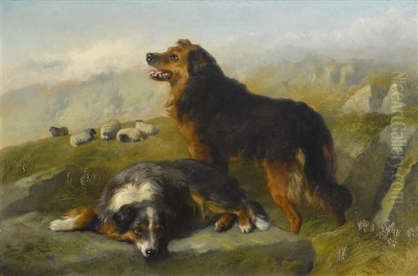 Tending The Flock Oil Painting by George William Horlor