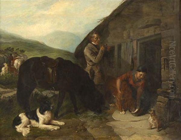 By The Keeper's Cottage Oil Painting by George William Horlor